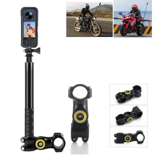 Palo de Selfie para manillar de motocicleta, monopié de bicicleta para GoPro 13, 12, 10, DJI Insta360, X4, X3, accesorio de cámara - Imagen 4