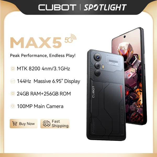 Compra ahora el CUBOT MAX 5, 5G Android con oferta exclusiva