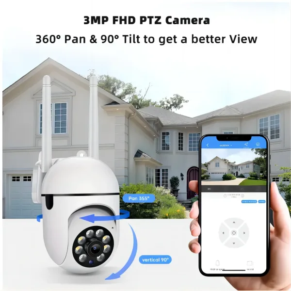 ¡Protege tu hogar ya! Cámara de vigilancia WiFi 3MP PTZ - Imagen 2