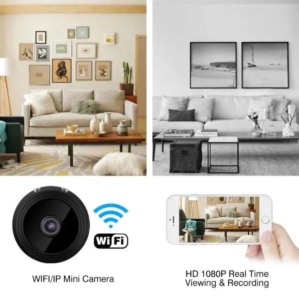 ¡Protege tu hogar ya! Mini cámara A9 HD 720P, WiFi IP - Imagen 5